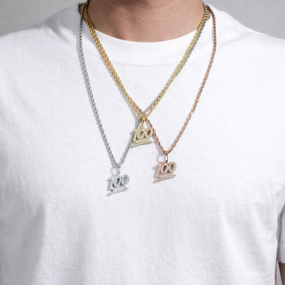 Keep It 100 Pendant (Includes FREE 20” Rope Chain)
