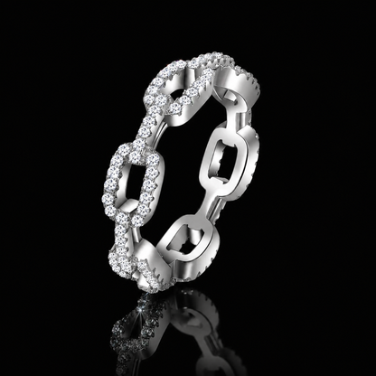 The Cuban Link Moissanite Ring