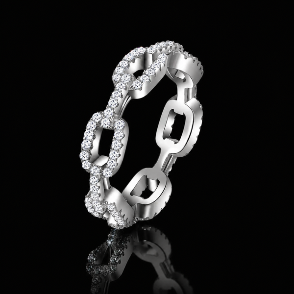 The Cuban Link Moissanite Ring