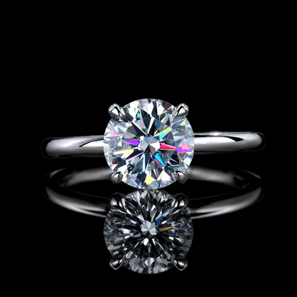 The Round Solitaire Moissanite Ring