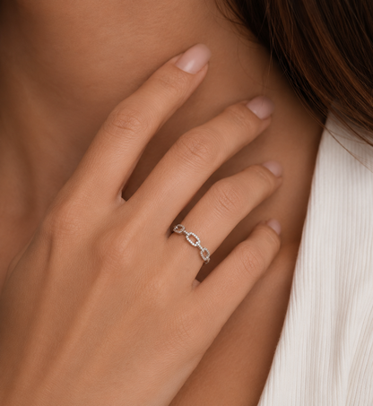 The Cuban Link Moissanite Ring