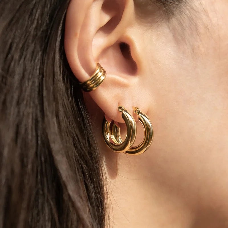 The Huggie Hoop Earrings