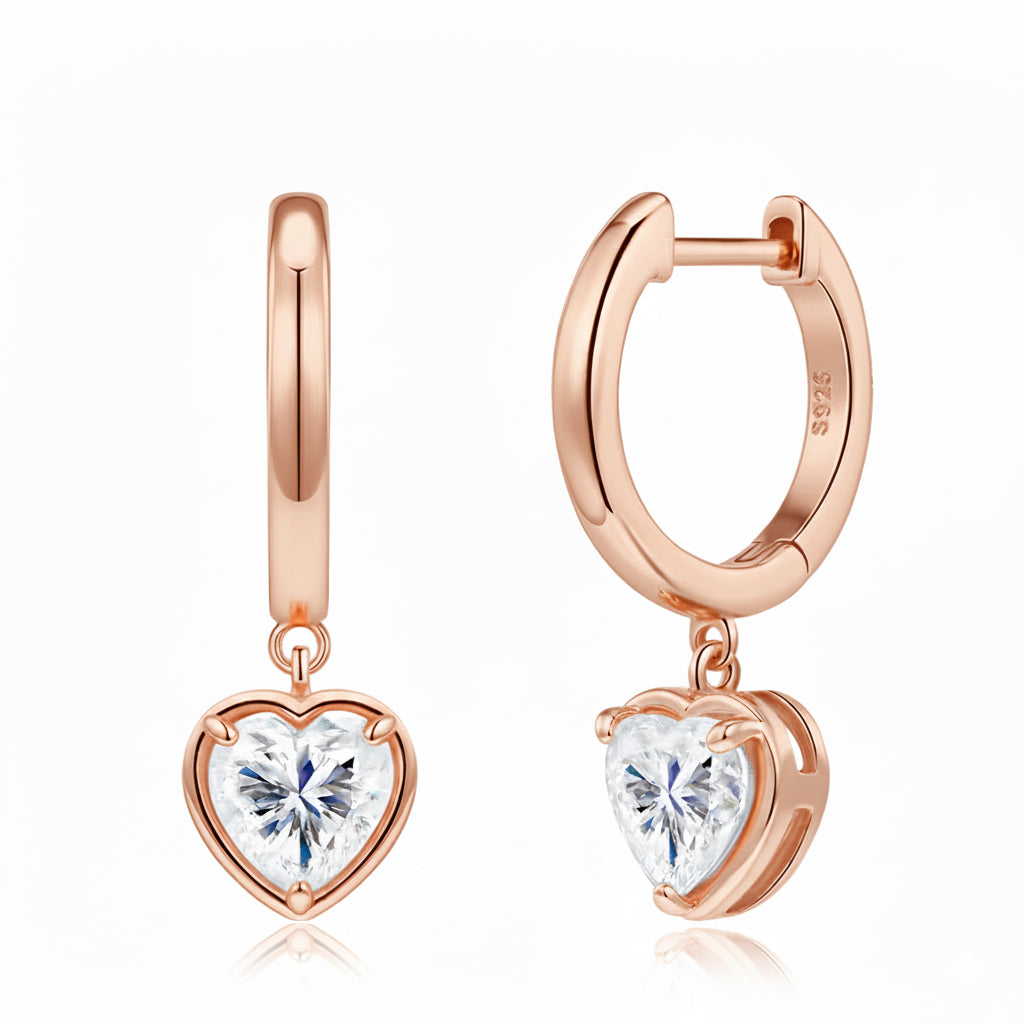 ✨Moissanite Heartlight Hoops