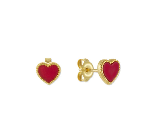 The Red Heart Studs