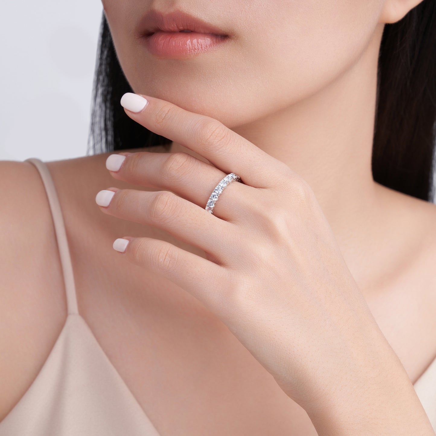 The Heart Eternity Moissanite Ring