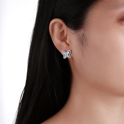 The Openwork Butterfly Moissanite Stud Earrings