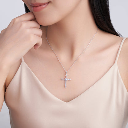 The Gothic Cross Moissanite Necklace