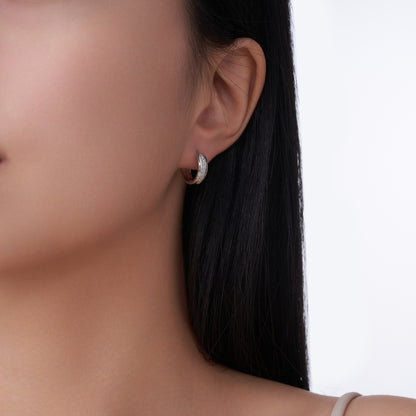 The Moissanite Huggie Hoops