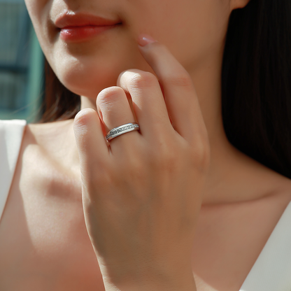 The Channel Eternity Moissanite Ring