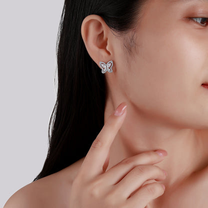 The Openwork Butterfly Moissanite Stud Earrings