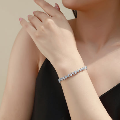 The Mixed Cut Moissanite Tennis Bracelet