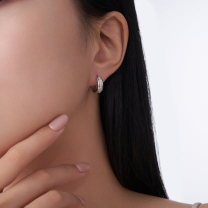 The Moissanite Huggie Hoops