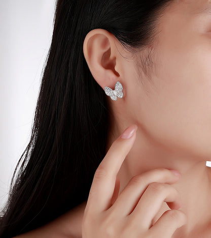 The Butterfly Moissanite Stud Earrings