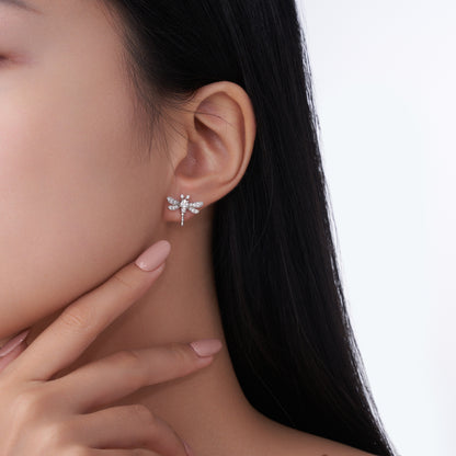 The Dragonfly Moissanite Stud Earrings
