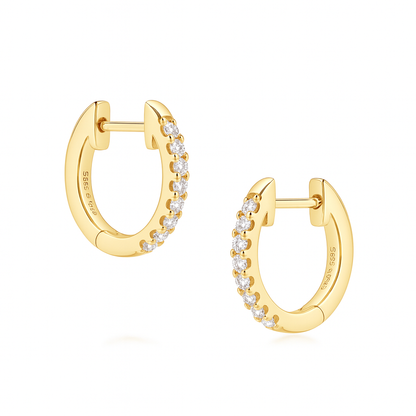 ✨ Moissanite Pavé Huggies