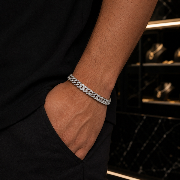 6mm Moissanite Cuban Link Bracelet