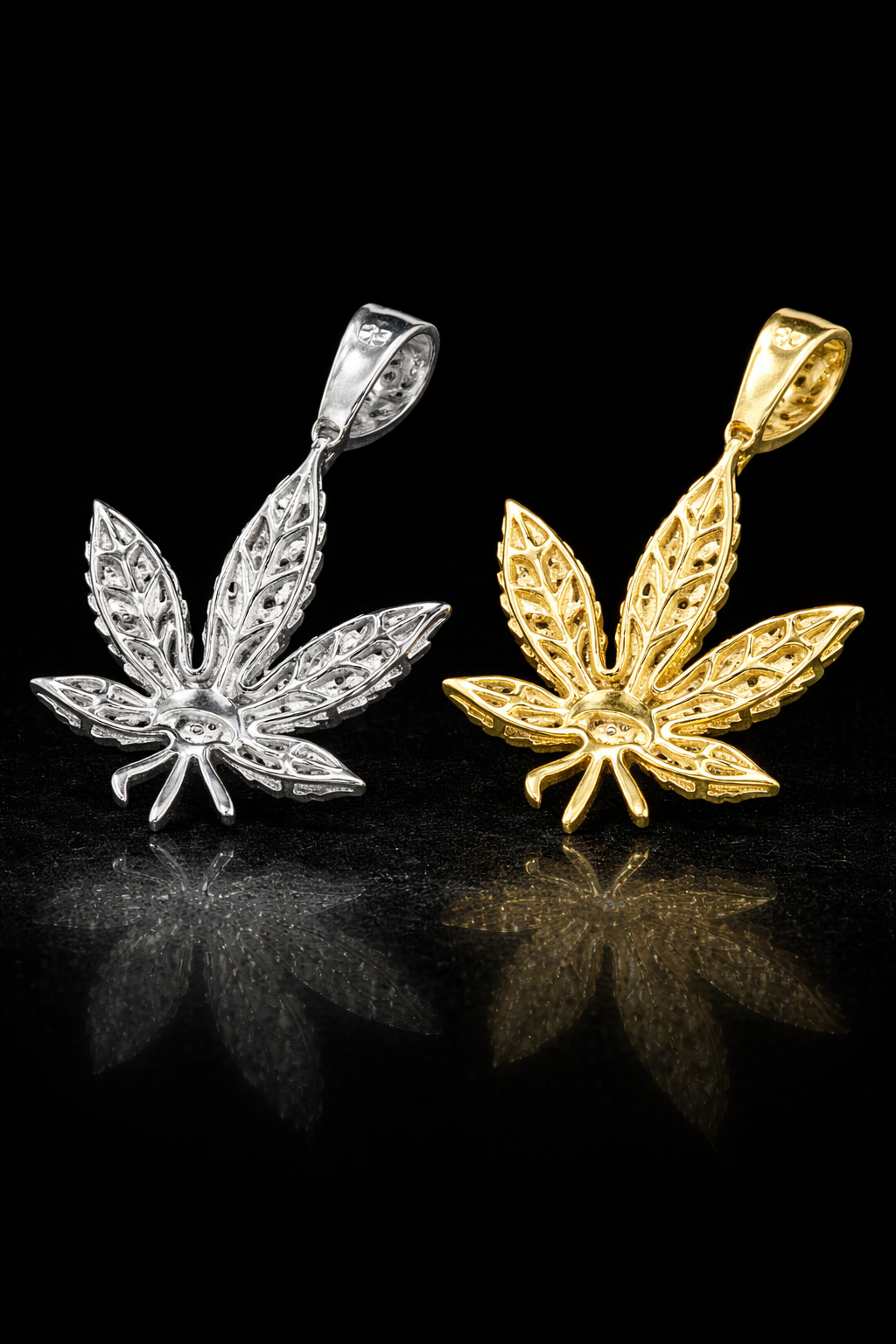 The Moissanite Leaf Pendant (Includes FREE 20” Rope Chain)