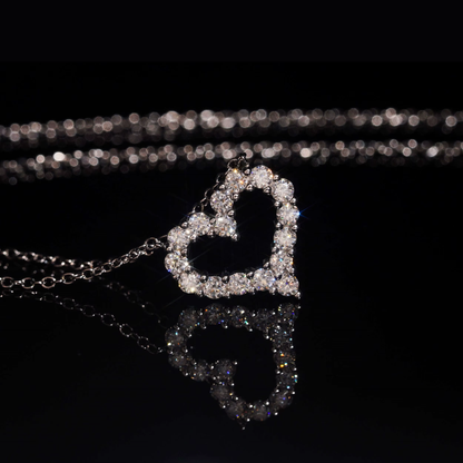 Luna Heart Moissanite Necklace