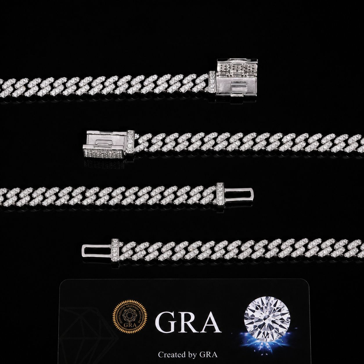 6mm Moissanite Cuban Link Bracelet