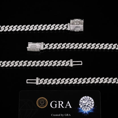 6mm Moissanite Cuban Link Bracelet