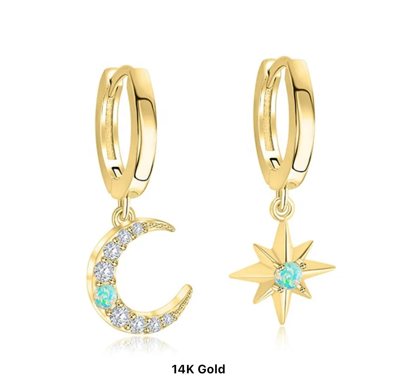 The Moon & Star Drop Earrings