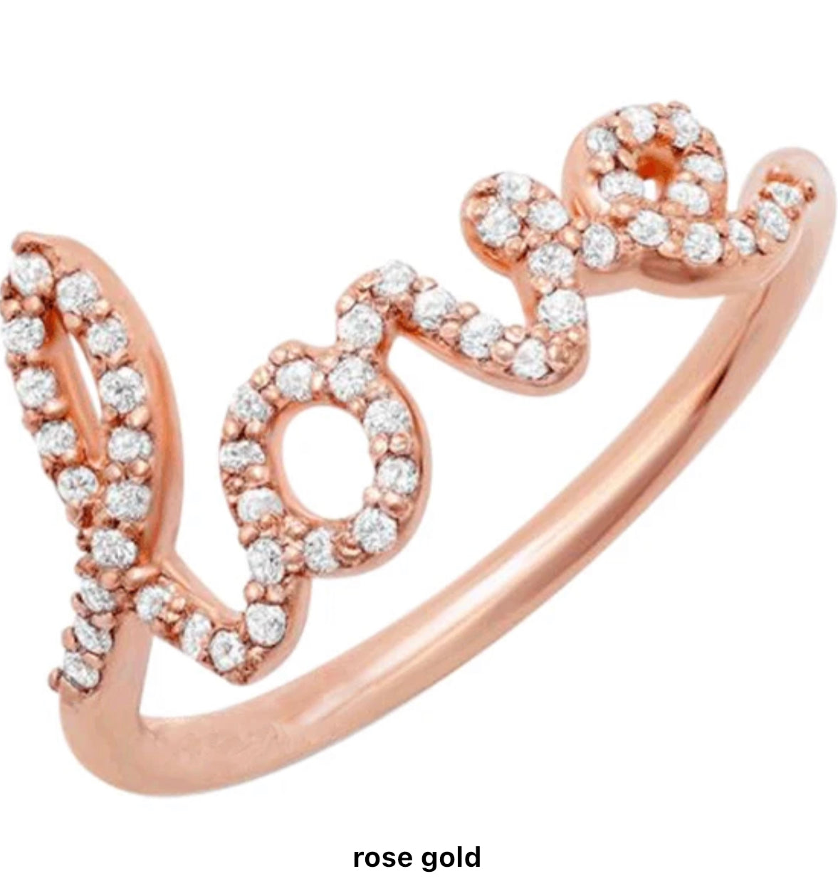 CZ Love Ring