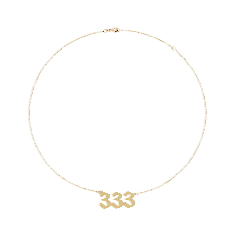 The Angel Number Nameplate Necklace