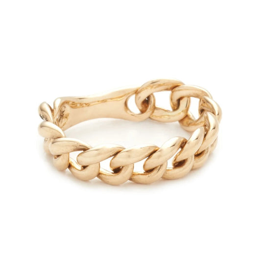 Cuban Chain Twist Ring