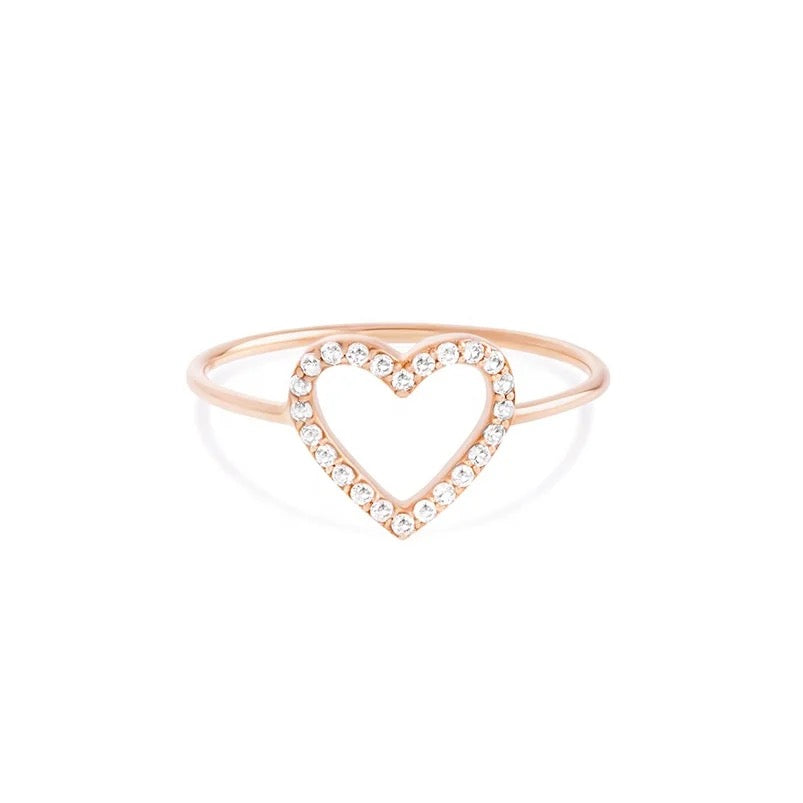 Cz Heart Ring