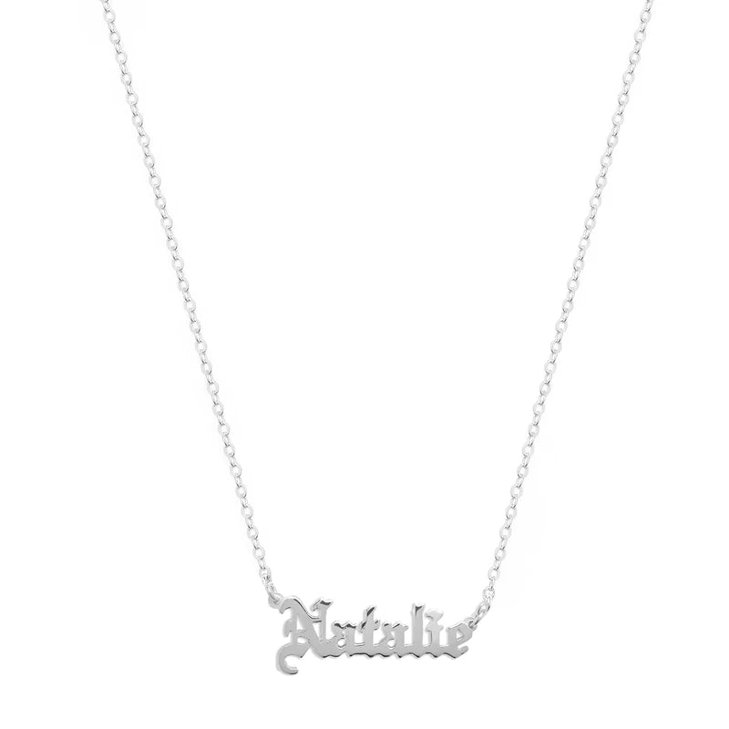 The Gothic Nameplate Necklace