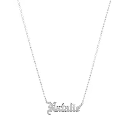 The Gothic Nameplate Necklace