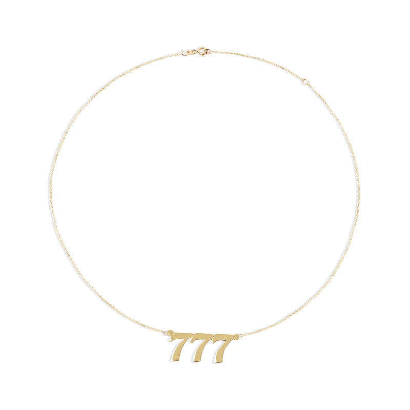 The Angel Number Nameplate Necklace