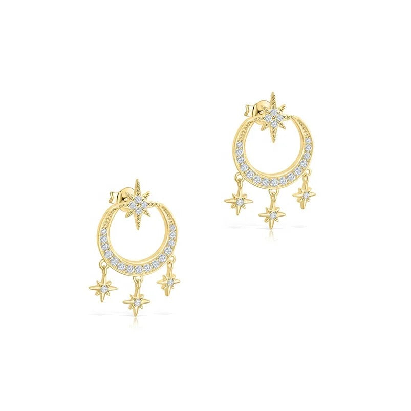 The Moon & Star Stud Earrings