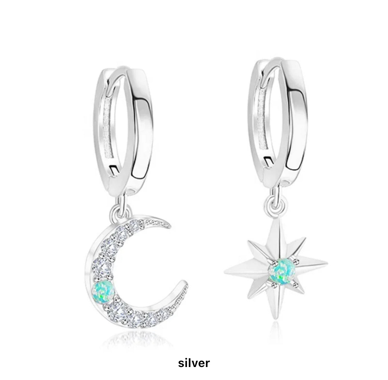 The Moon & Star Drop Earrings