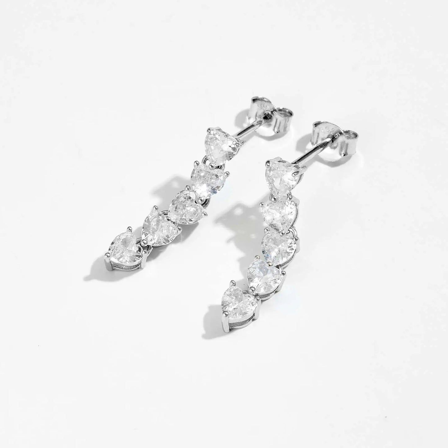 The Heart Drop Zirconia Earrings