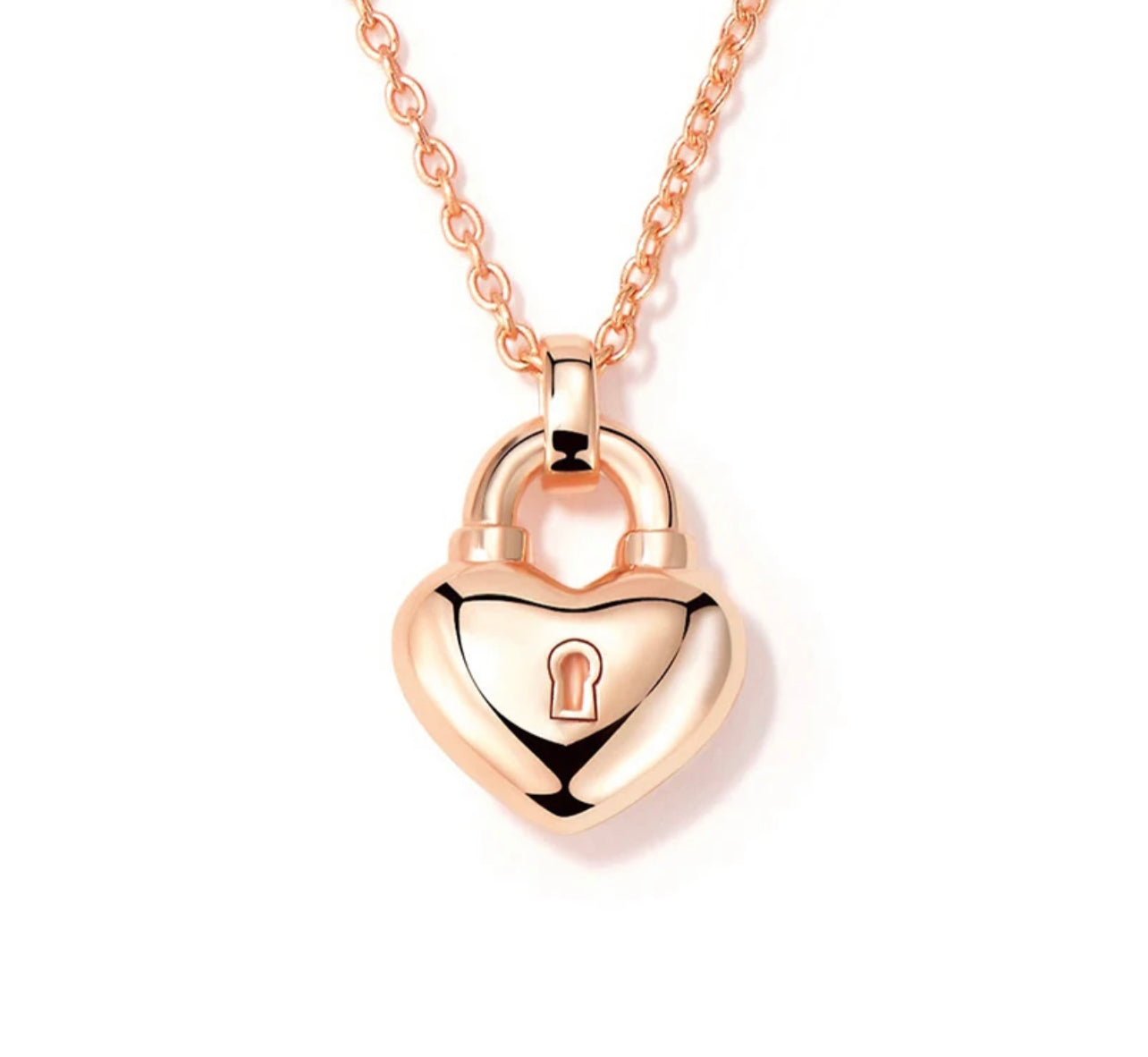 The Heart Lock Pendant Necklace