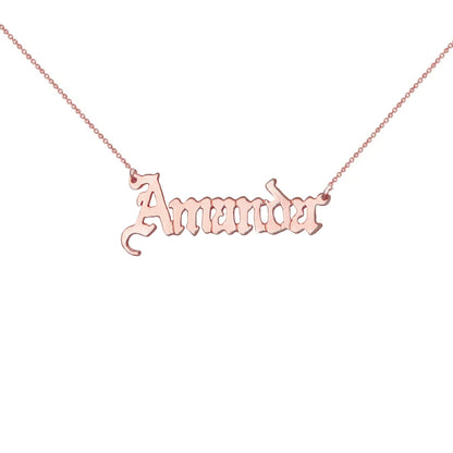 The Gothic Nameplate Necklace