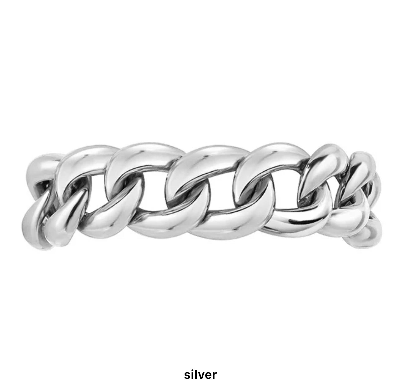 Cuban Chain Twist Ring