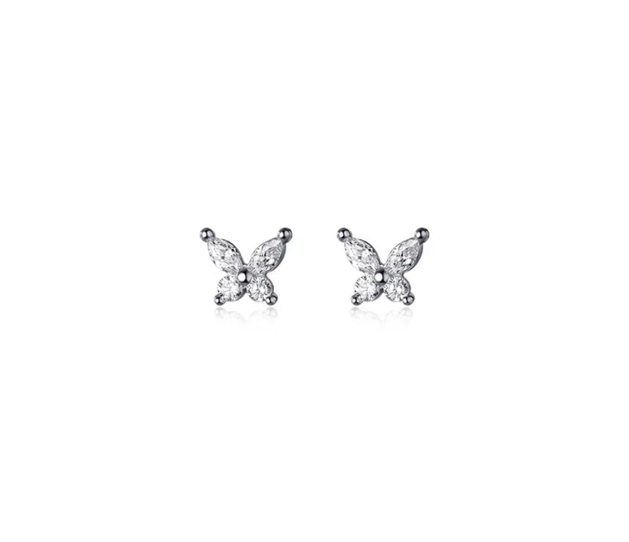 Butterfly Zircon Stud Earrings