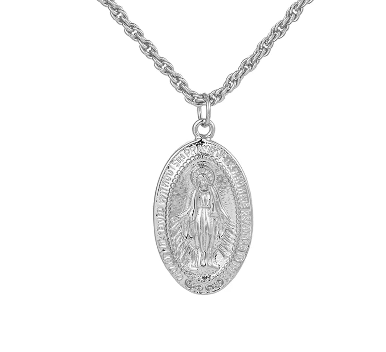 The Virgin Mary Pendant Necklace