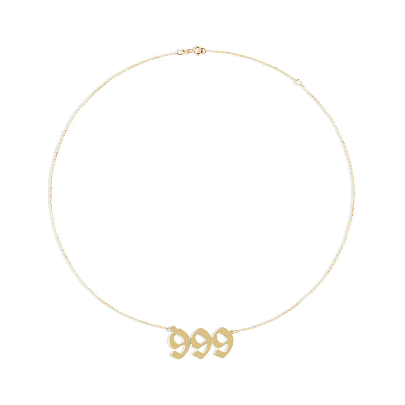 The Angel Number Nameplate Necklace