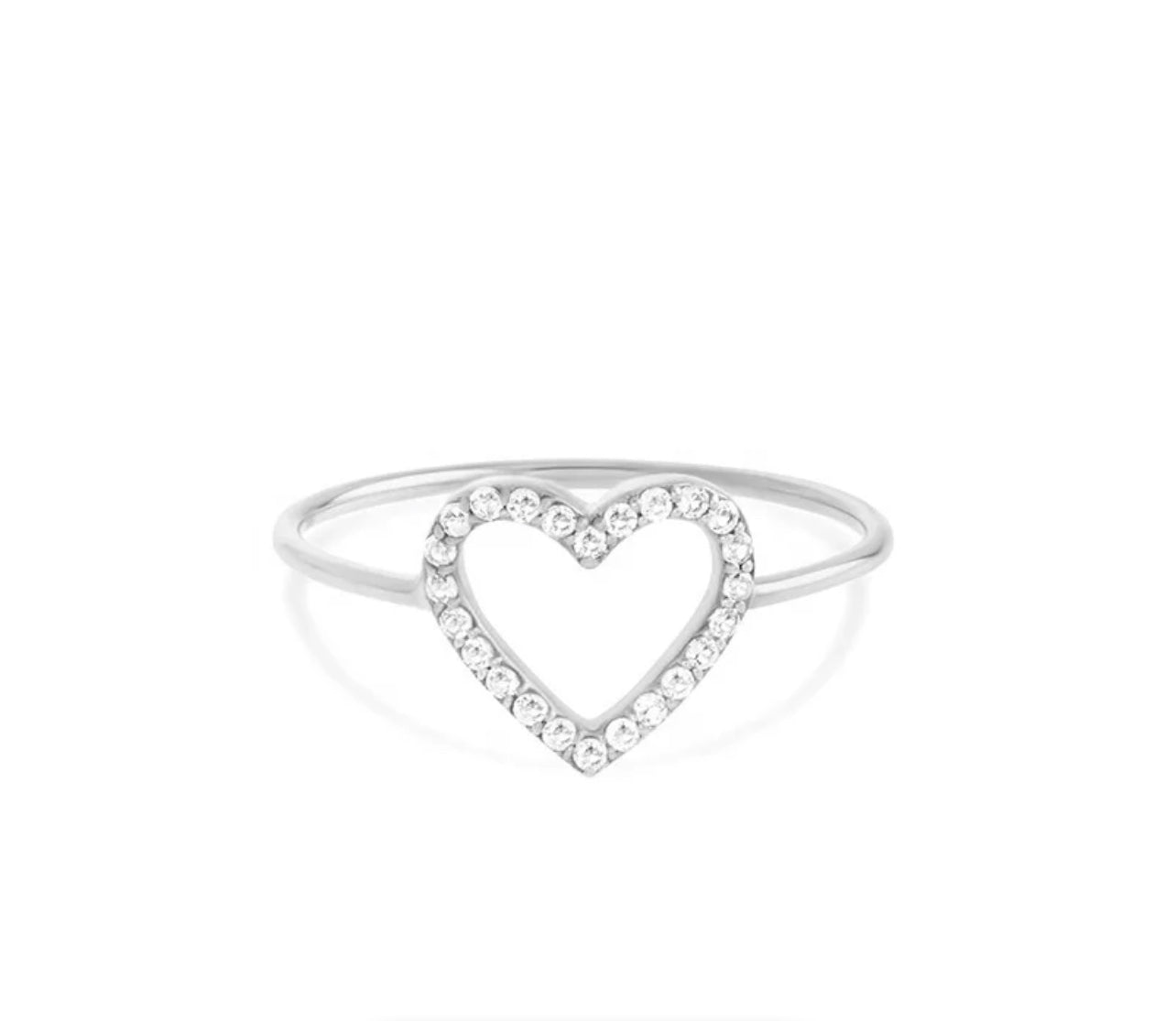 Cz Heart Ring