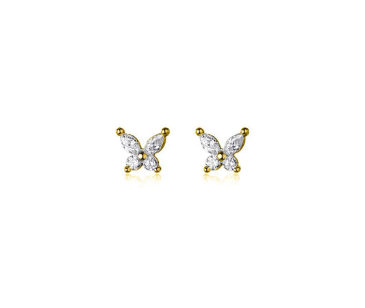 Butterfly Zircon Stud Earrings