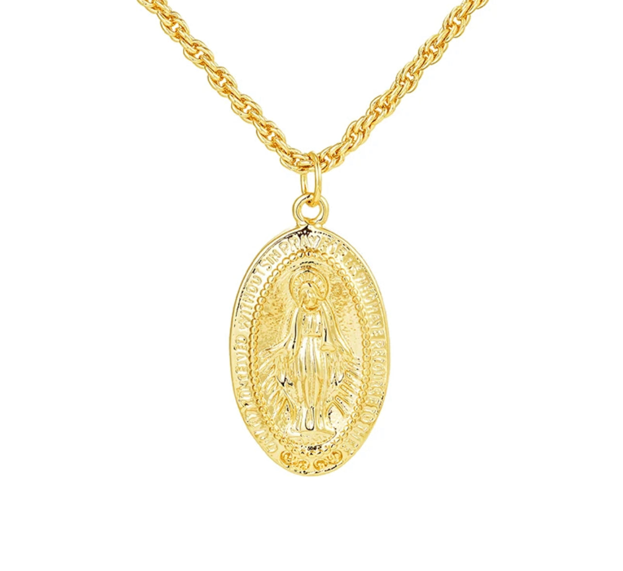 The Virgin Mary Pendant Necklace