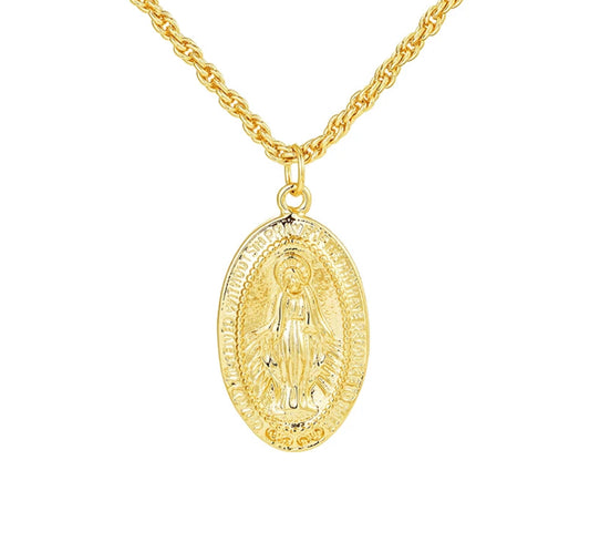 The Virgin Mary Pendant Necklace