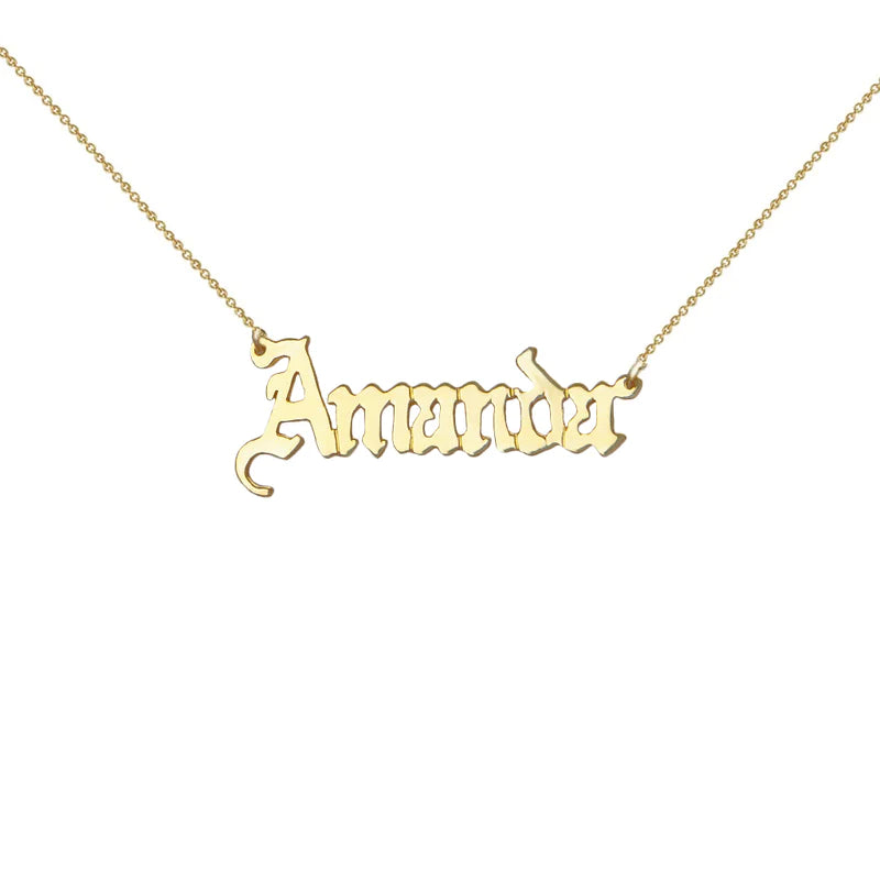 The Gothic Nameplate Necklace