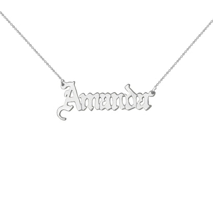 The Gothic Nameplate Necklace