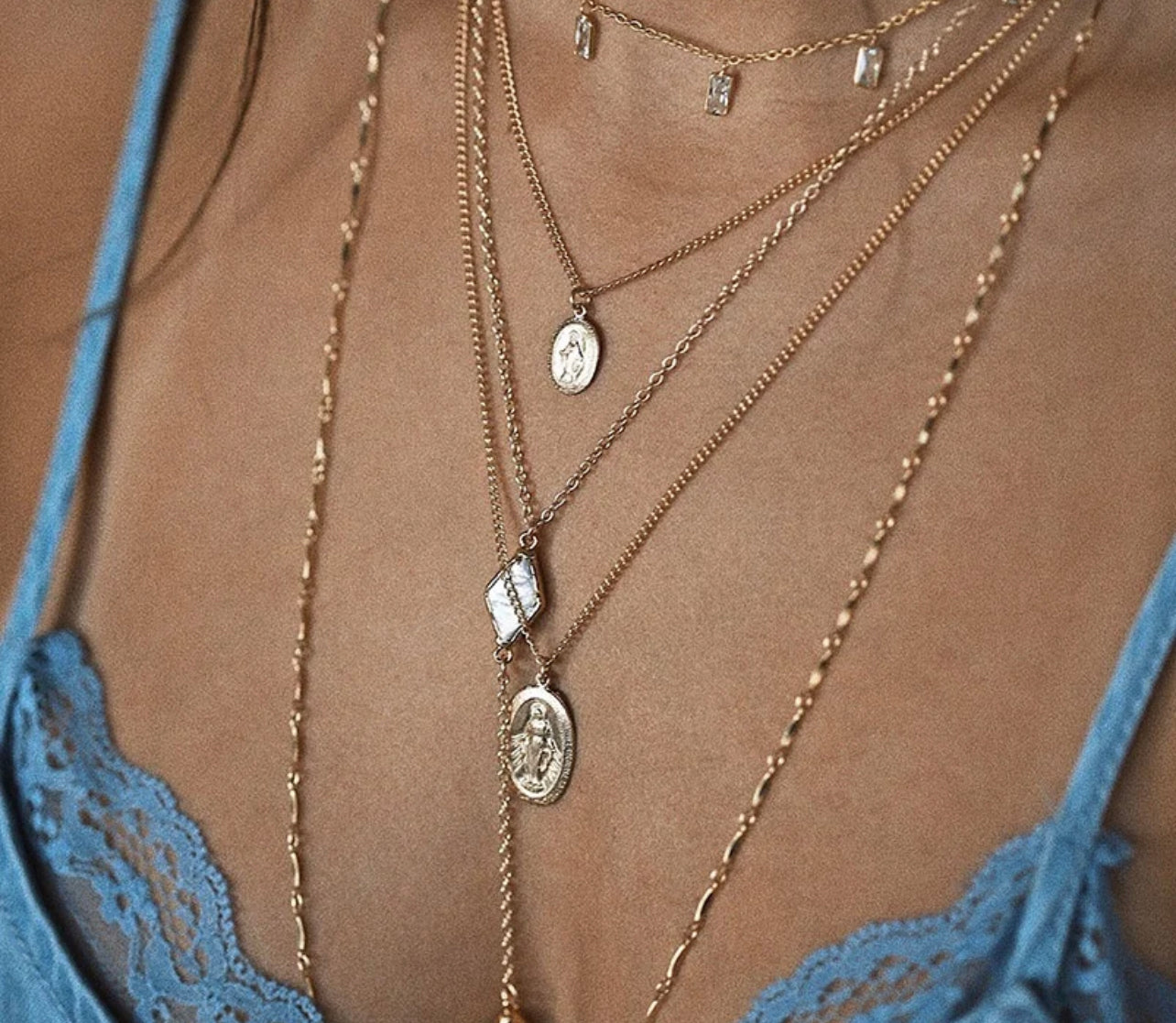 The Virgin Mary Pendant Necklace