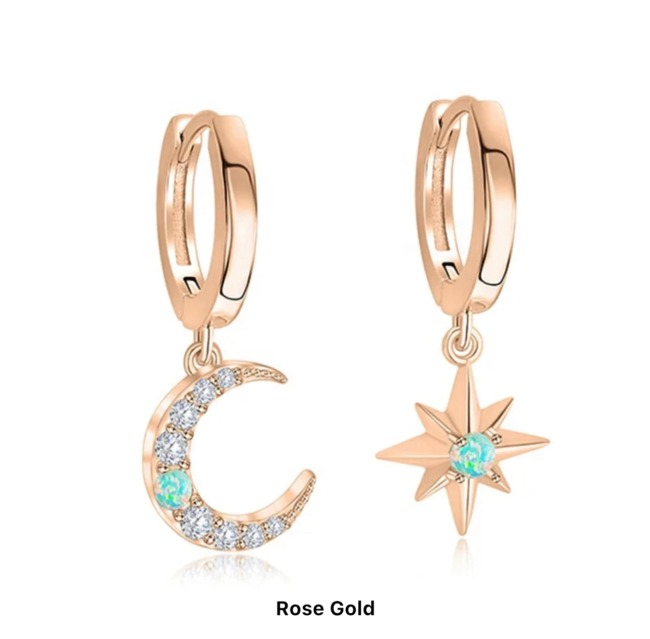 The Moon & Star Drop Earrings