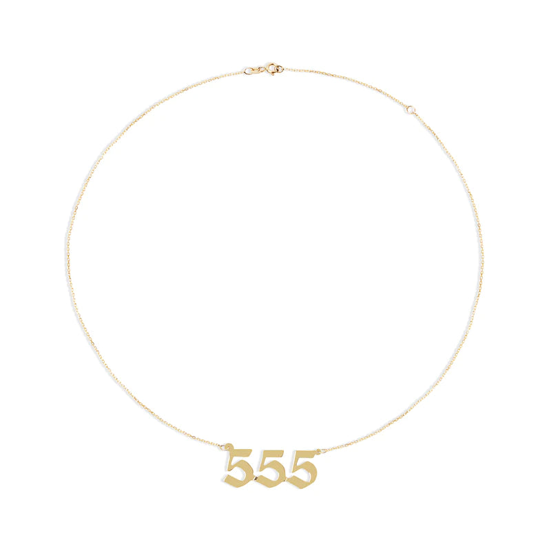 The Angel Number Nameplate Necklace